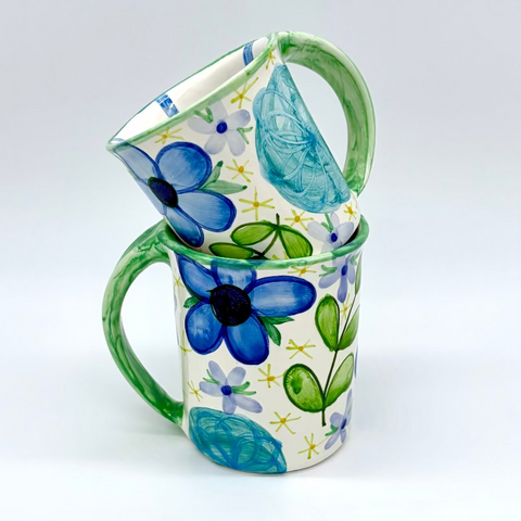 Blue Summer Dress Mugs