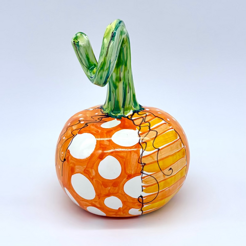 Small Patchwork Stripe 3d Pumpkin