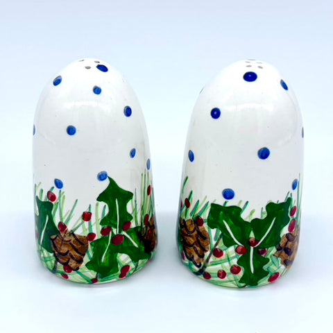 Pinecone Holly Salt and Pepper Shakers