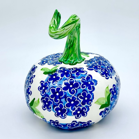 Medium Blue Hydrangea 3d Pumpkin