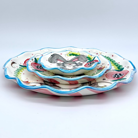 Gray Bunny Plates