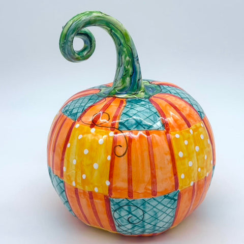 Medium Patchwork 3d Pumpkin