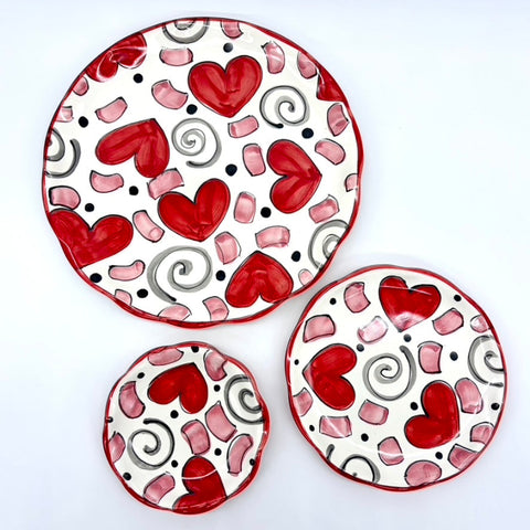 Confetti Hearts Plates