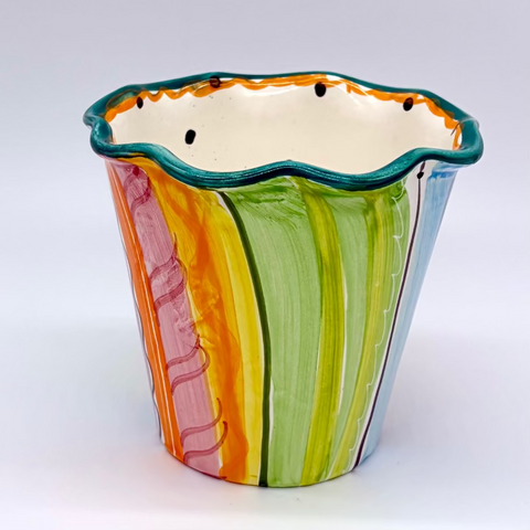 Julie Stripe Flower Pot