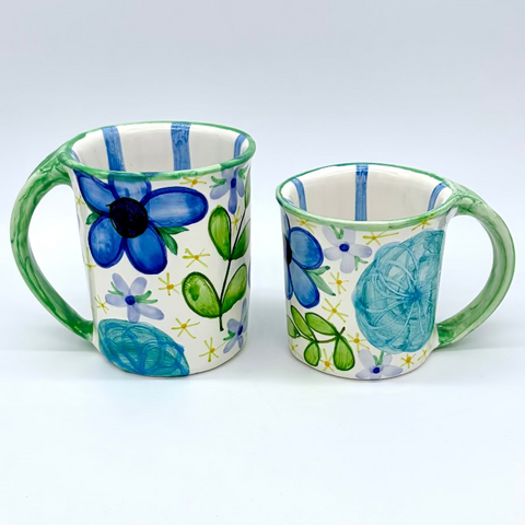 Blue Summer Dress Mugs