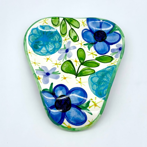 Blue Summer Dress Double Spoon Rest