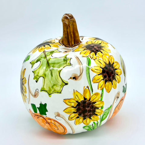 Medium Fall Frenzy with Stubby Stem 3d Pumpkin