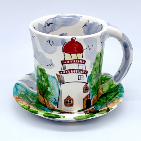 Lighthouse Mug and Saucer Bundle