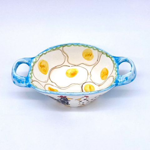 Chickens Double Handled Basket