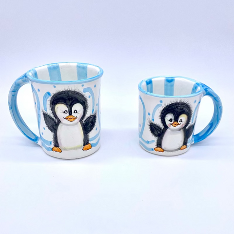 Fuzzy Penguin Mugs