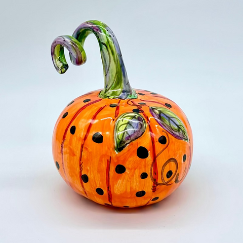 Small Halloween with Small Black Dots 3d Pumpkin