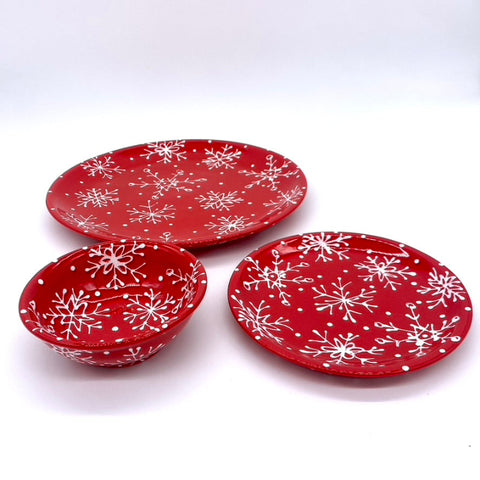 Red and White Snowflake Entertainer Bundle