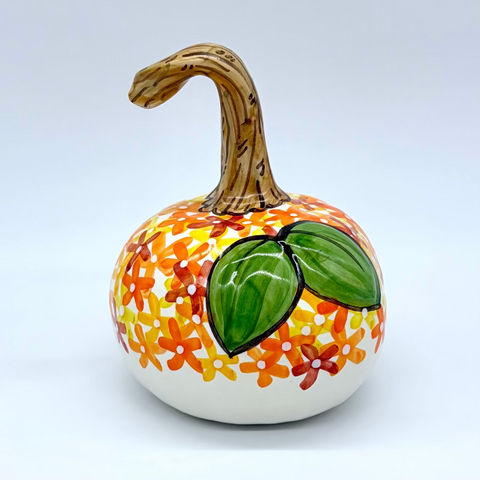 Small Little Orange Flowers 3d Pumpkin
