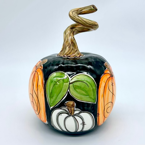 Medium Ann's Pumpkins with Black Background 3d Pumpkin