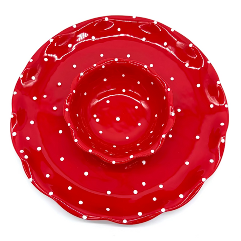Red and White Dot Serving Bundle