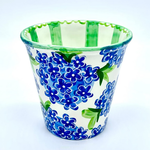 Blue Hydrangea Flower Pot