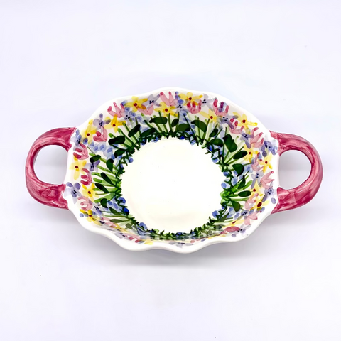 Flower Garden Double Handled Basket