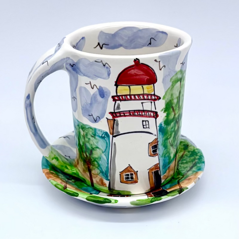 Lighthouse Mug and Saucer Bundle
