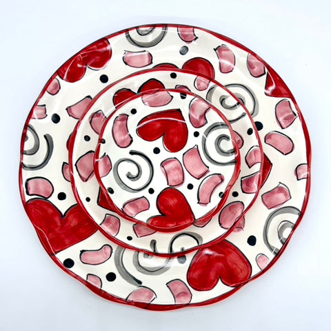 Confetti Hearts Plates