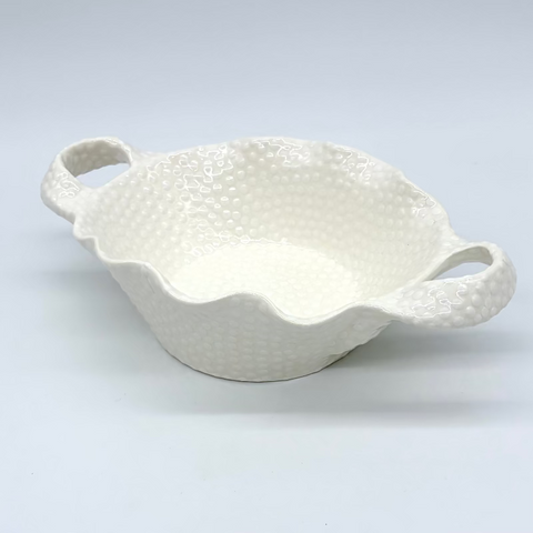 Swiss Dot Double Handled Basket