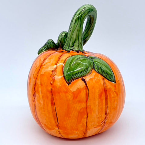 Medium Jack-O-Lantern Curly Stem 3d Pumpkin