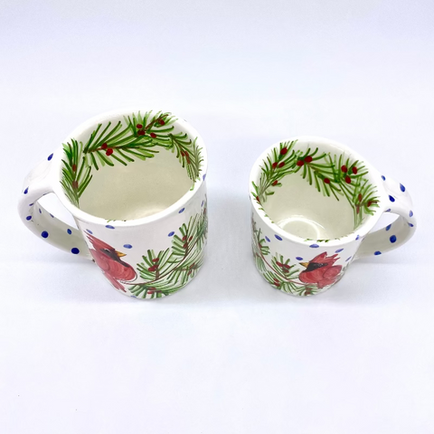 Winter Cardinal Mugs