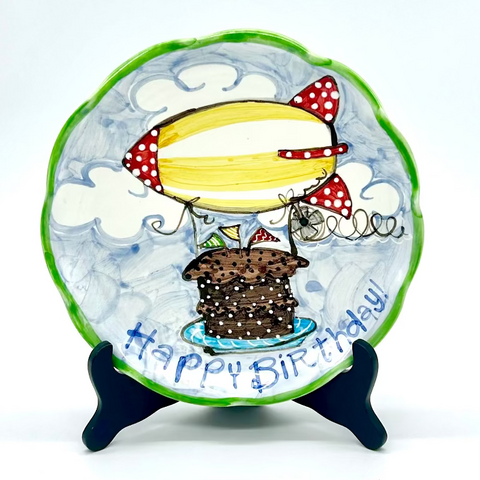 Blimp Birthday Cake Plate