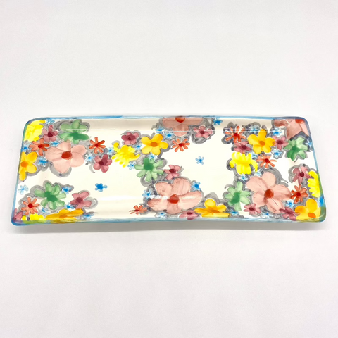 Soft Floral Bread Tray