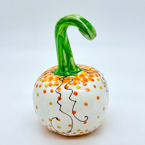 Small Orange Confetti 3d Pumpkin