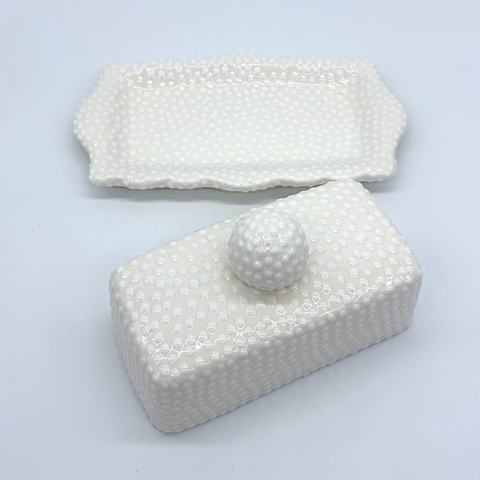 Swiss Dot Butter Dish