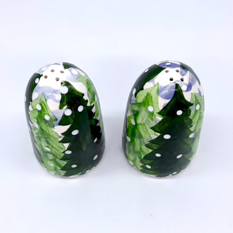 Snowy Trees Salt and Pepper Shakers