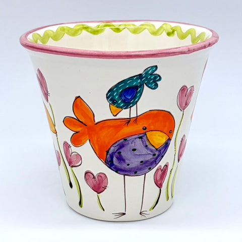 Lovebirds Flower Pot