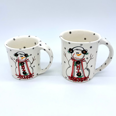 Buckeye Snowman Mugs