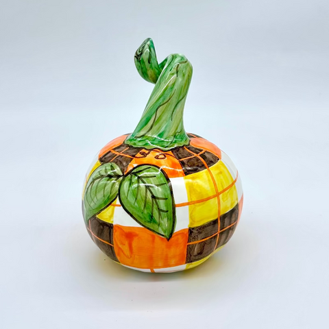 Small Plaid 3d Pumpkin