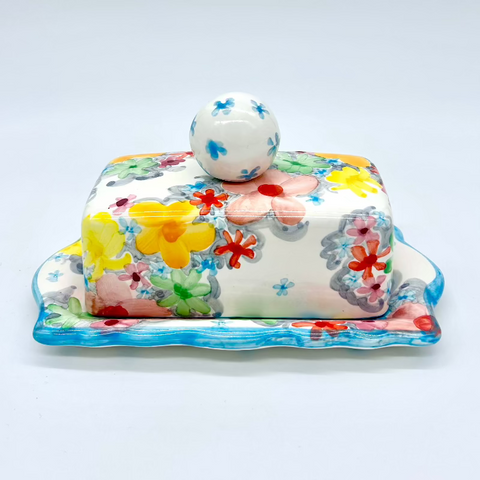 Soft Floral Butter Dish
