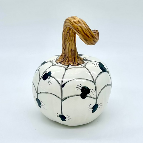 Small Spider Web 3d Pumpkin