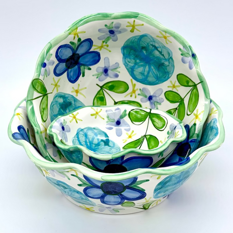 Blue Summer Dress Bowls
