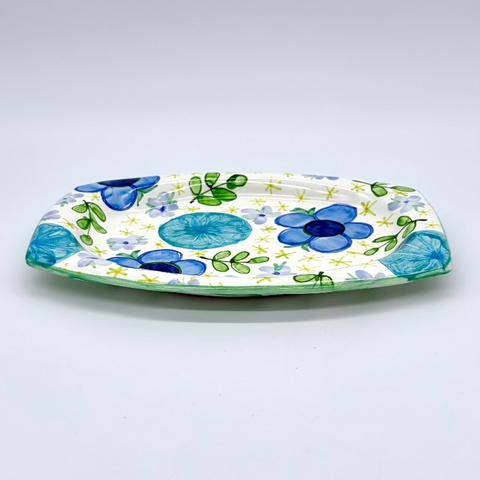 Blue Summer Dress Elliptical Plate