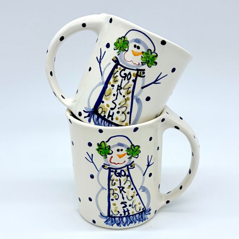 Go Irish Snowman Mugs