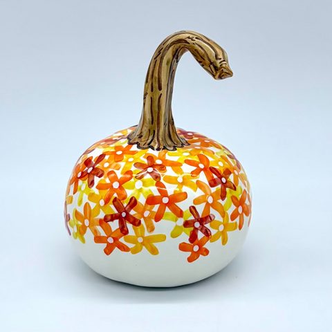 Small Little Orange Flowers 3d Pumpkin