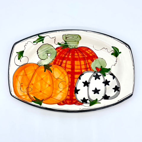 Trina's Pumpkins Elliptical Plate