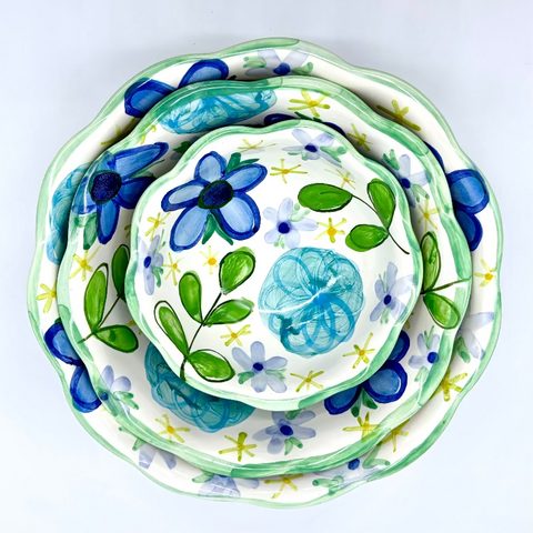 Blue Summer Dress Bowls