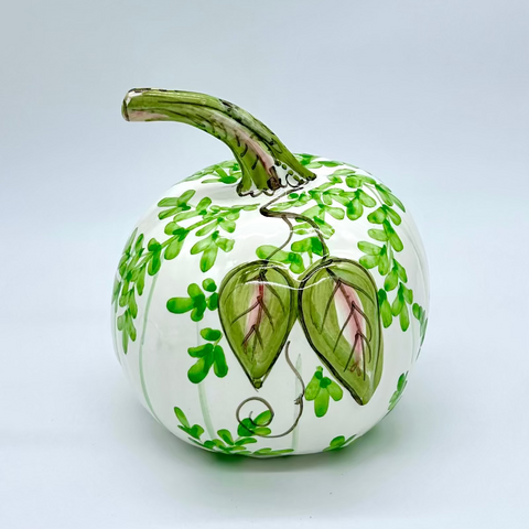 Medium Green Leaves 3d Pumpkin