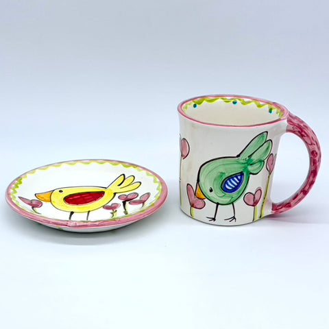 Love Birds Mug and Saucer Bundle