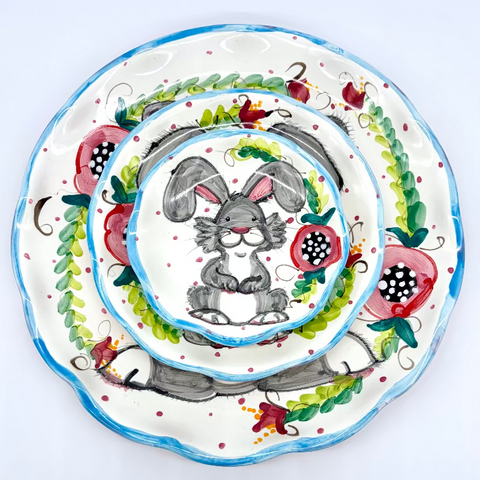 Gray Bunny Plates