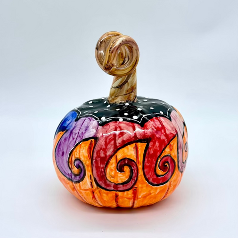 Medium Rainbow 3d Pumpkin