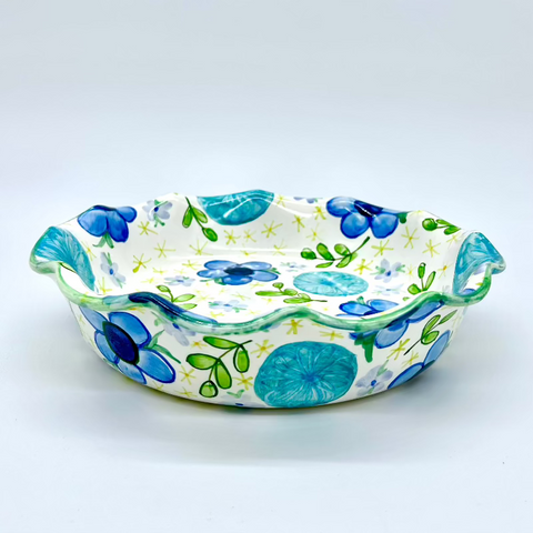Blue Summer Dress Pie Baker