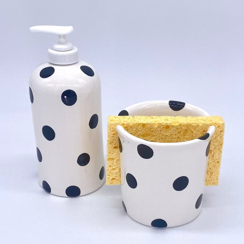 White and Big Black Dots Kitchen Counter Bundle