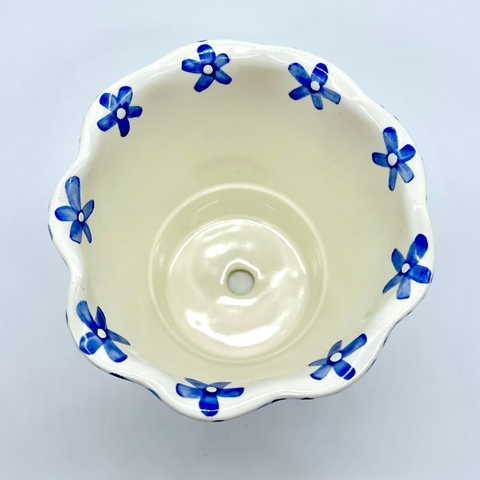 Little Blue Flowers Flower Pot