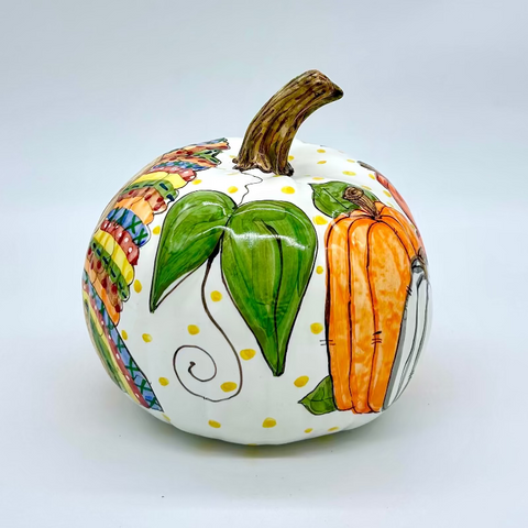 Medium Turkey & Pumpkins 3d Pumpkin